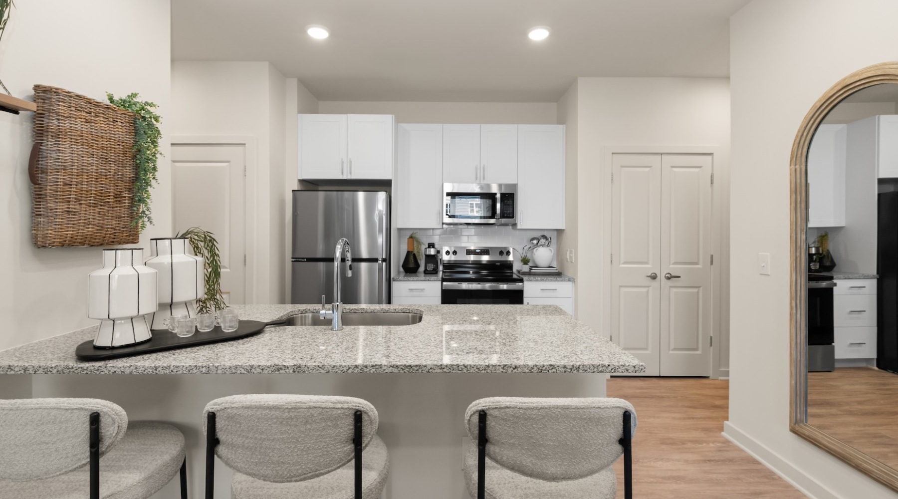 Luxury Kitchen with Stainless Steel Appliances 